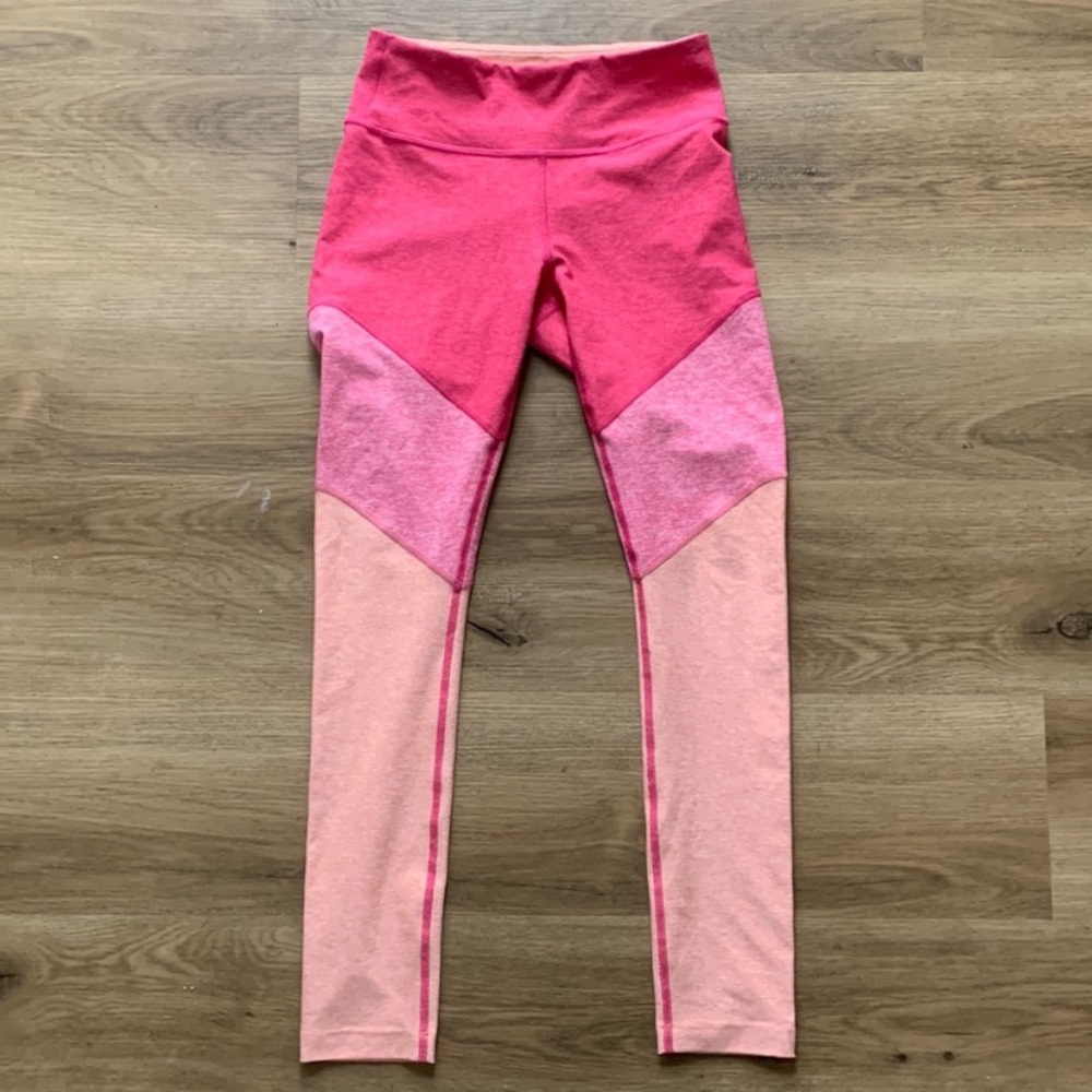 Outdoor Voices Pink Colorblock Leggings